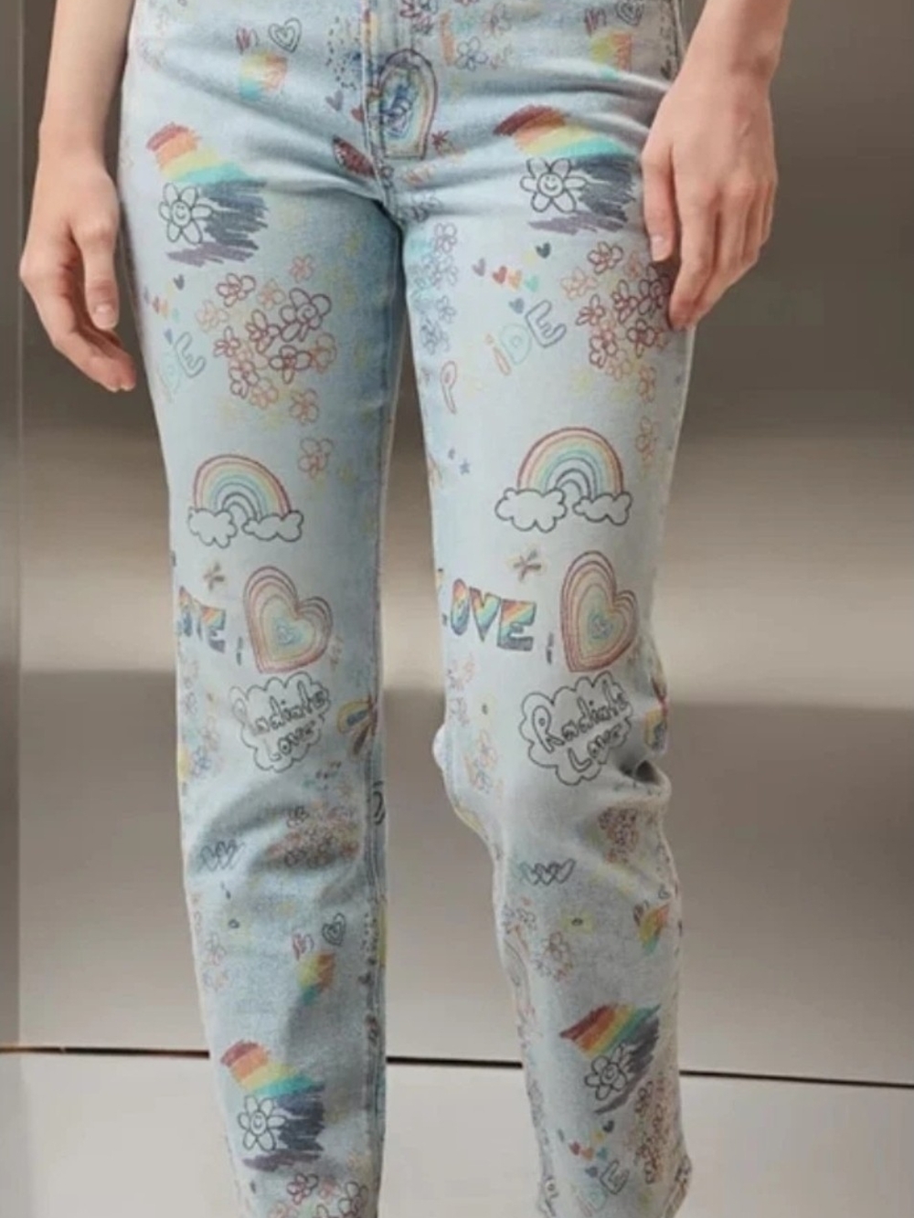 American Eagle Exclusive Gay Pride Super High-Rise Ankle Straight Jeans 24W 00
